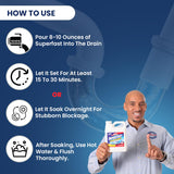 Professor Amos' Superfast Drain Cleaner Dissolve Hair, Grease, Food & Build Up Fast, 4-6 Applications Per Bottle