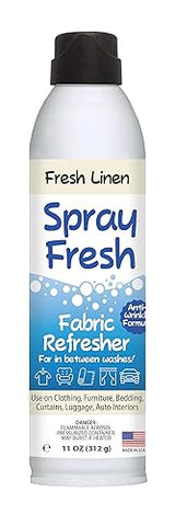 Home First Spray Fresh Fabric Refresher, Linen, 22 oz - Deodorizer and Freshener for Clothing, Bedding, and Furniture