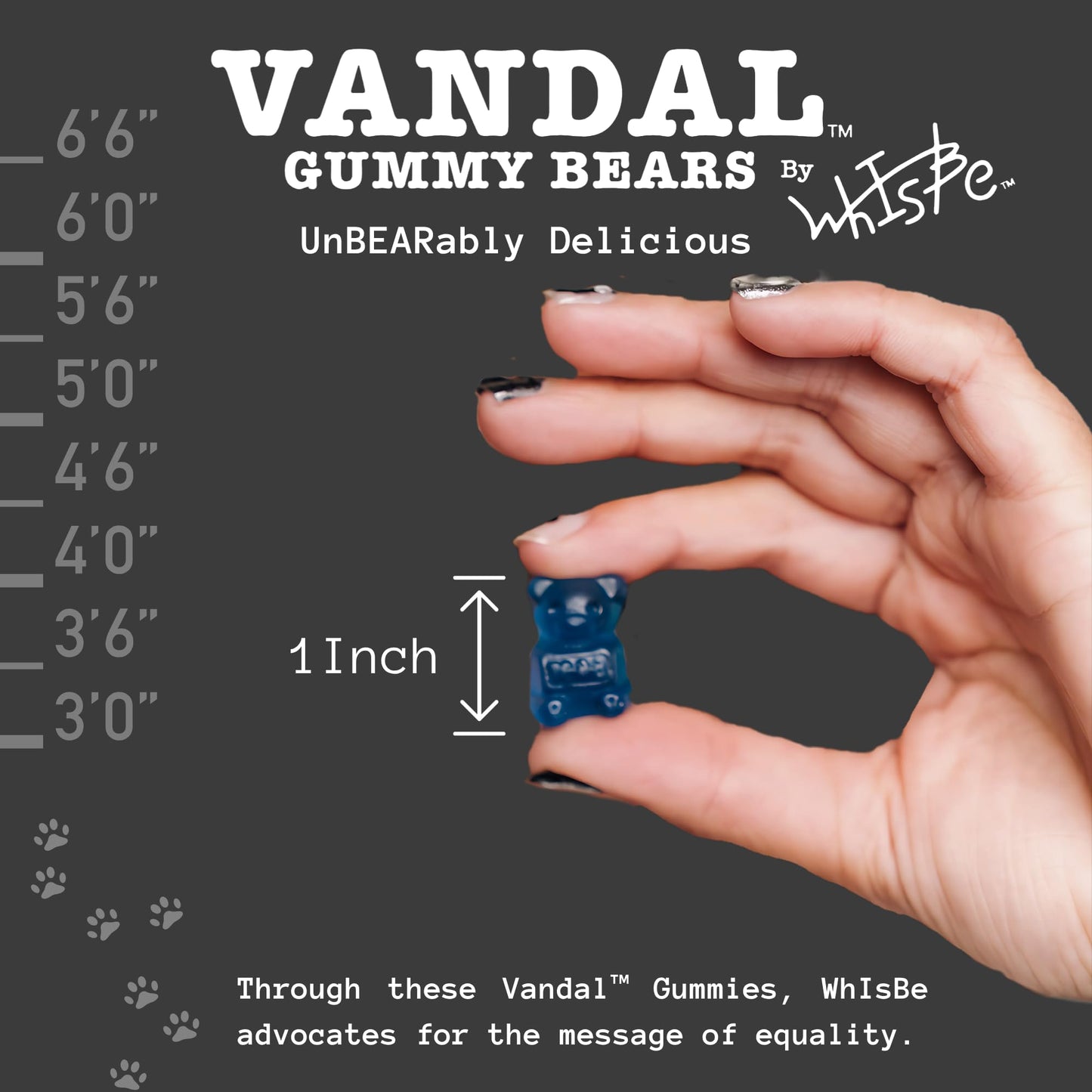 Vandal Gummy Bears by WhIsBe - Gluten-Free, Bold Art-Inspired Candy - Resealable 8 oz. Stand Up Bag | 2 Pack