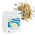 Rishi Tea Greek Mountain Tea Herbal Tea - Organic, Caffeine Free Sachet Tea Bags, Sleep Friendly, Fortifying Botanical Blend with Ironwort - 15 Count