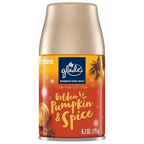 Glade Automatic Spray Refill, Air Freshener for Home and Bathroom, Golden Pumpkin & Spice, 6.2 Oz