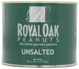 Royal Oak Gourmet Jumbo Unsalted Virginia Peanuts, 40-Ounce Tin, pack of 4