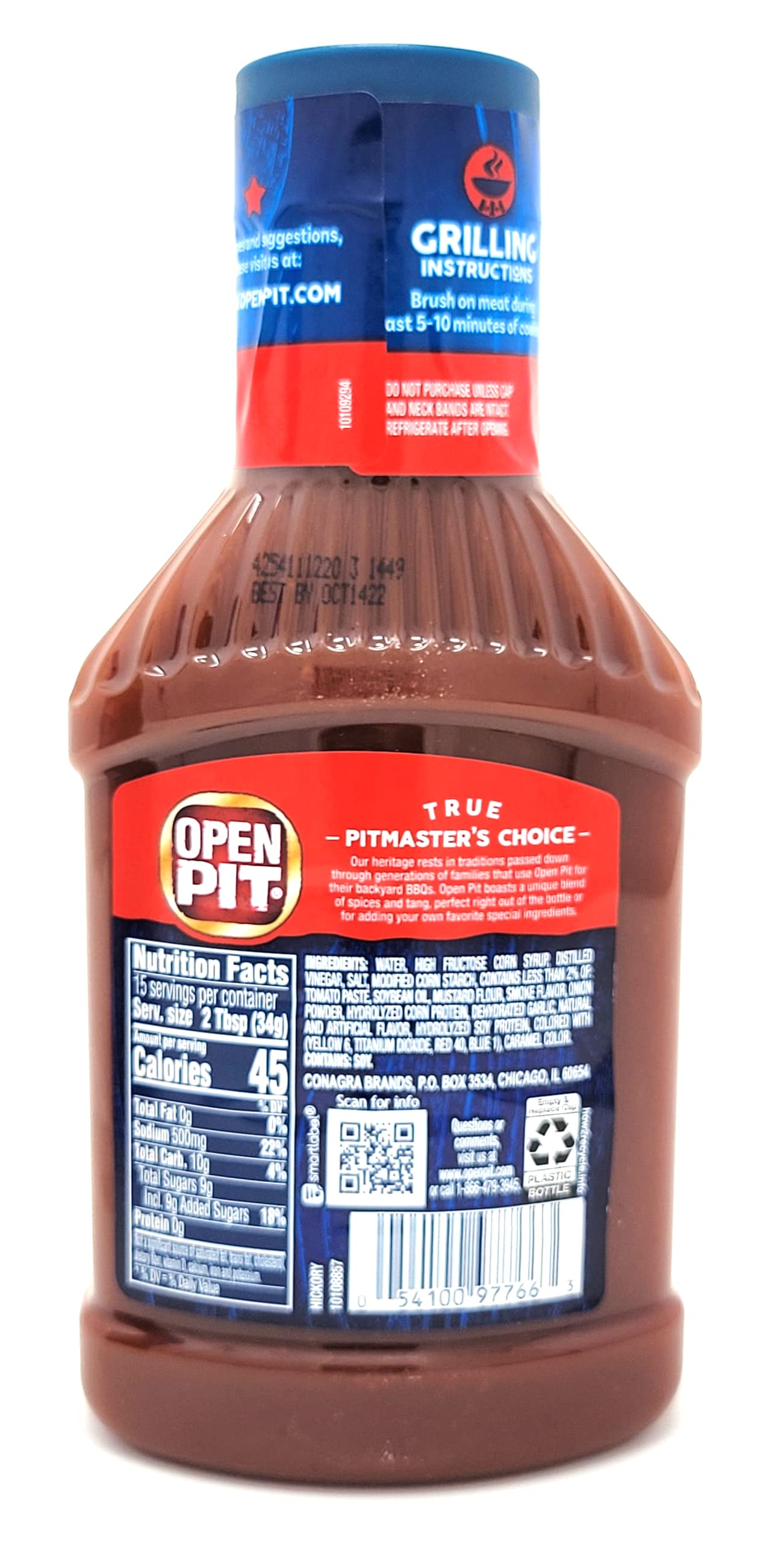 Open Pit Hickory Barbeque Sauce 18 oz (pack of 2) - Great for BBQ Ribs or Chicken