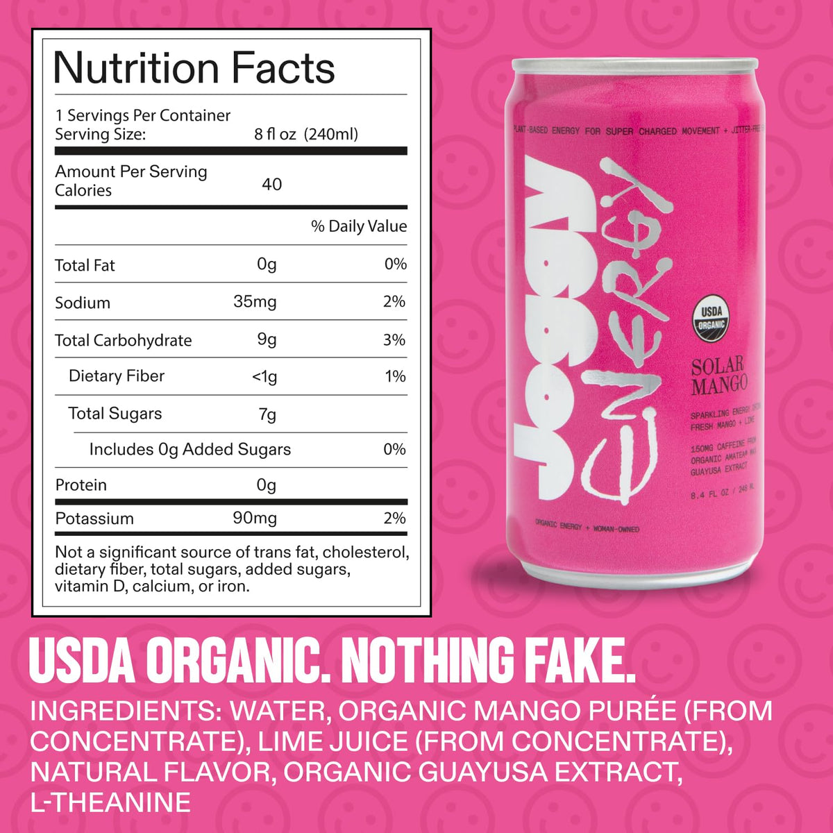 Joggy Organic Energy Drink, Sampler 3pk (8.4oz)