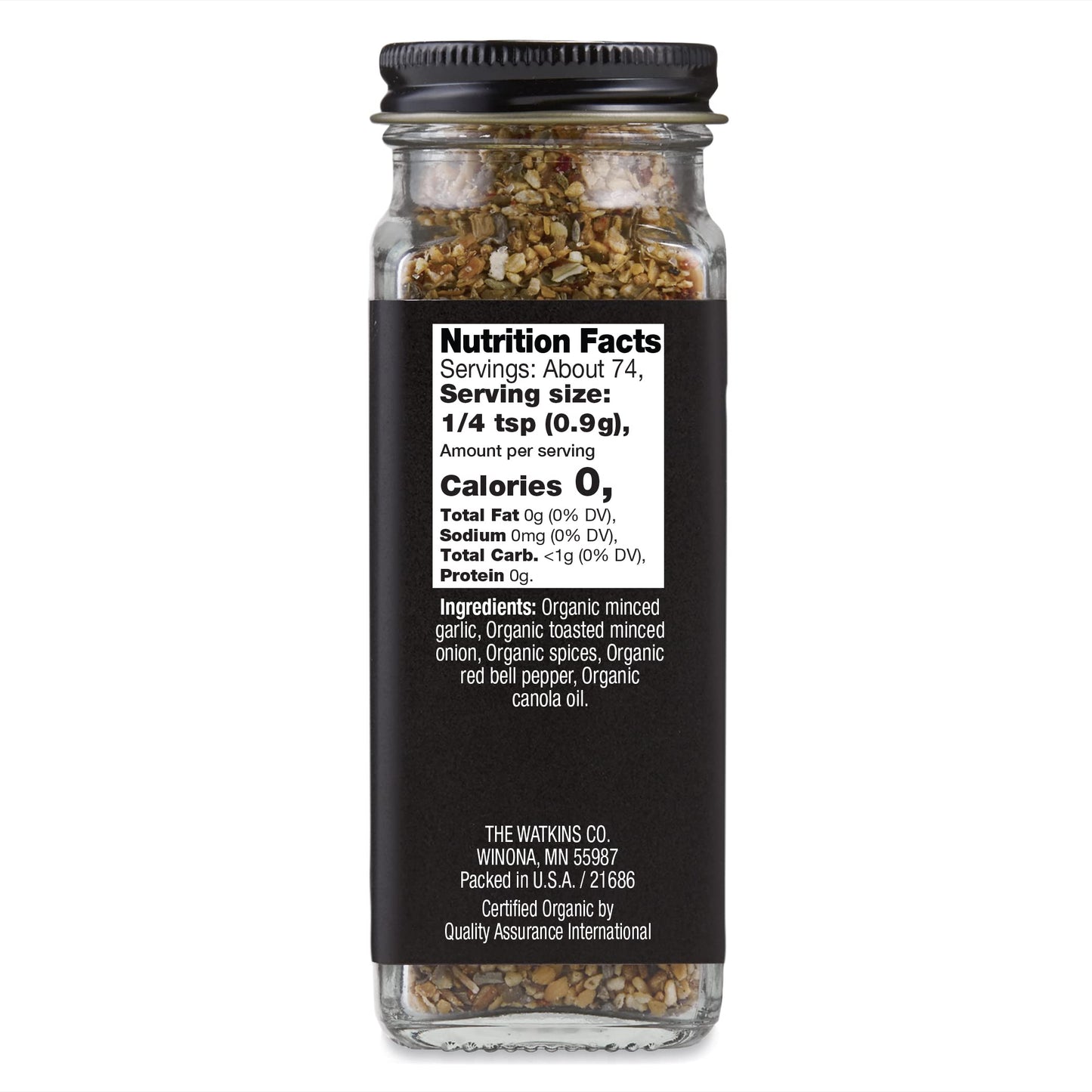 Watkins 2305863 2.6 oz Garlic Herb Salt Free Organic Seasoning - Pack of 12