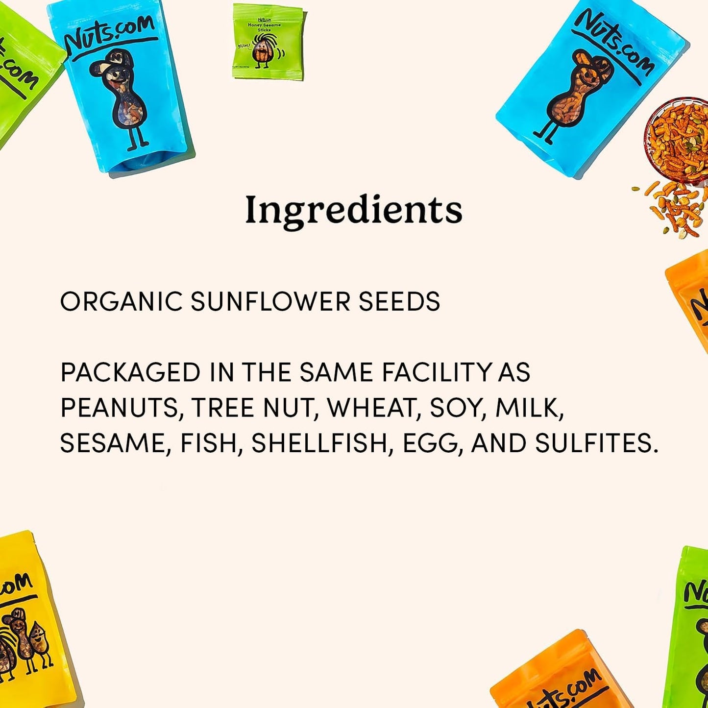 Nuts com Raw Organic Sunflower Seeds (No Shell) - Unsalted, Gluten-Free, Vegan, Kosher, Non-GMO - High Protein, Fiber & Antioxidants - Fresh, Shelled