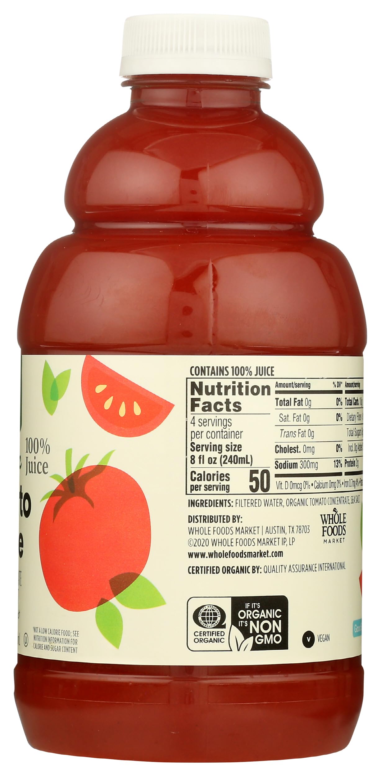 365 by Whole Foods Market, Organic 100% Juice, Tomato, 32 fl oz