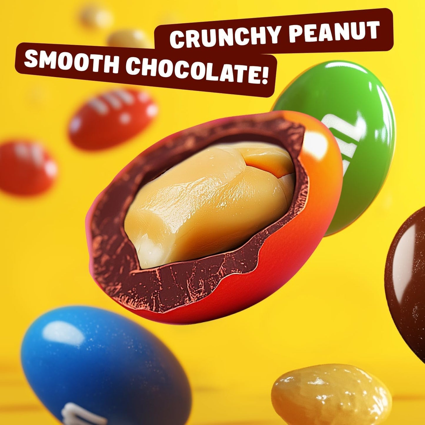Peanut Milk Chocolate 2 lb - Bulk Candy in Resealable Bag, 48 Fun Size Pieces