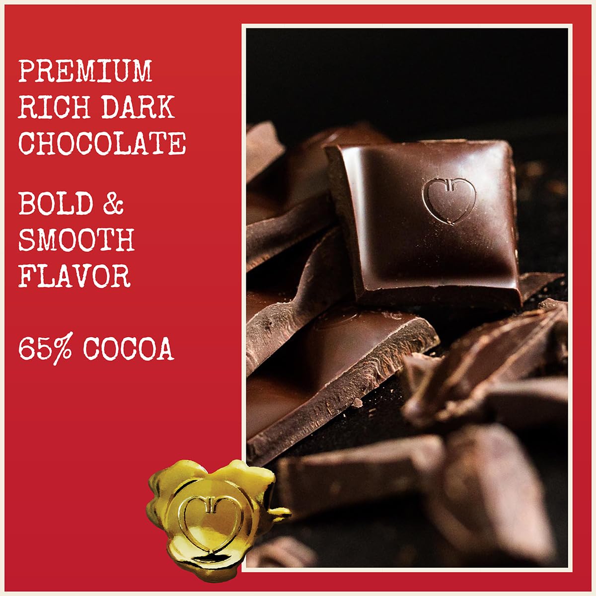 Chocolove Premium Chocolate Bars, Dark (65%) Rich Chocolate, 3.2-Ounce Bars (Pack of 12) ( Value Bulk Multi-pack)
