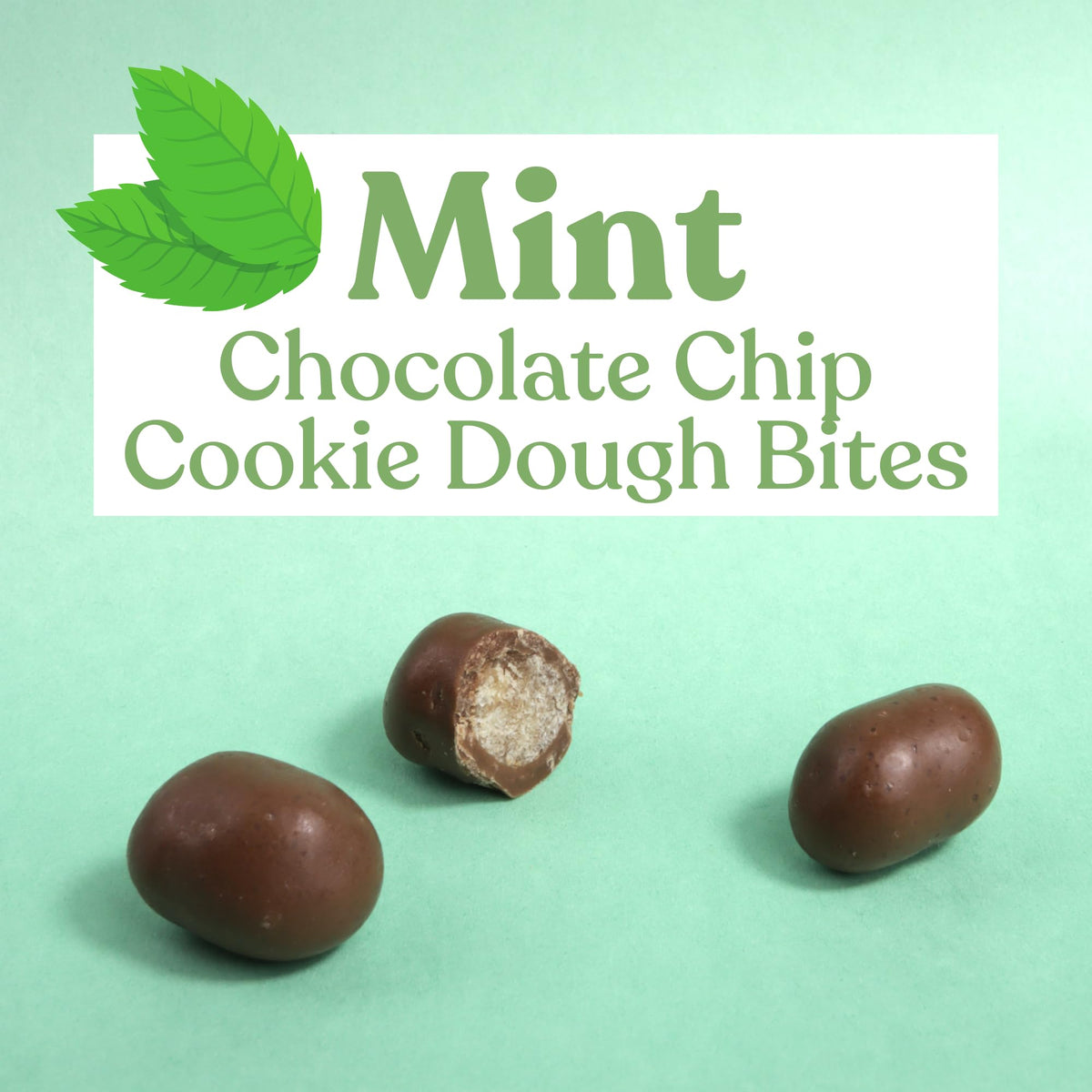 Mint Chocolate Chip Cookie Dough Bites, Easter Basket Stuffers, 3.1 Ounces (Pack of 3)