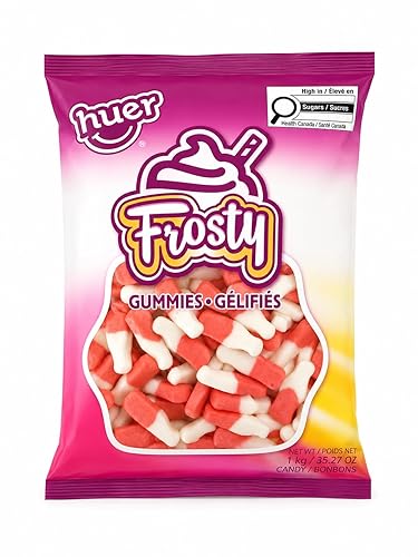 HUER Strawberry Frosty Bottles Candy, 1kg/2.2lb