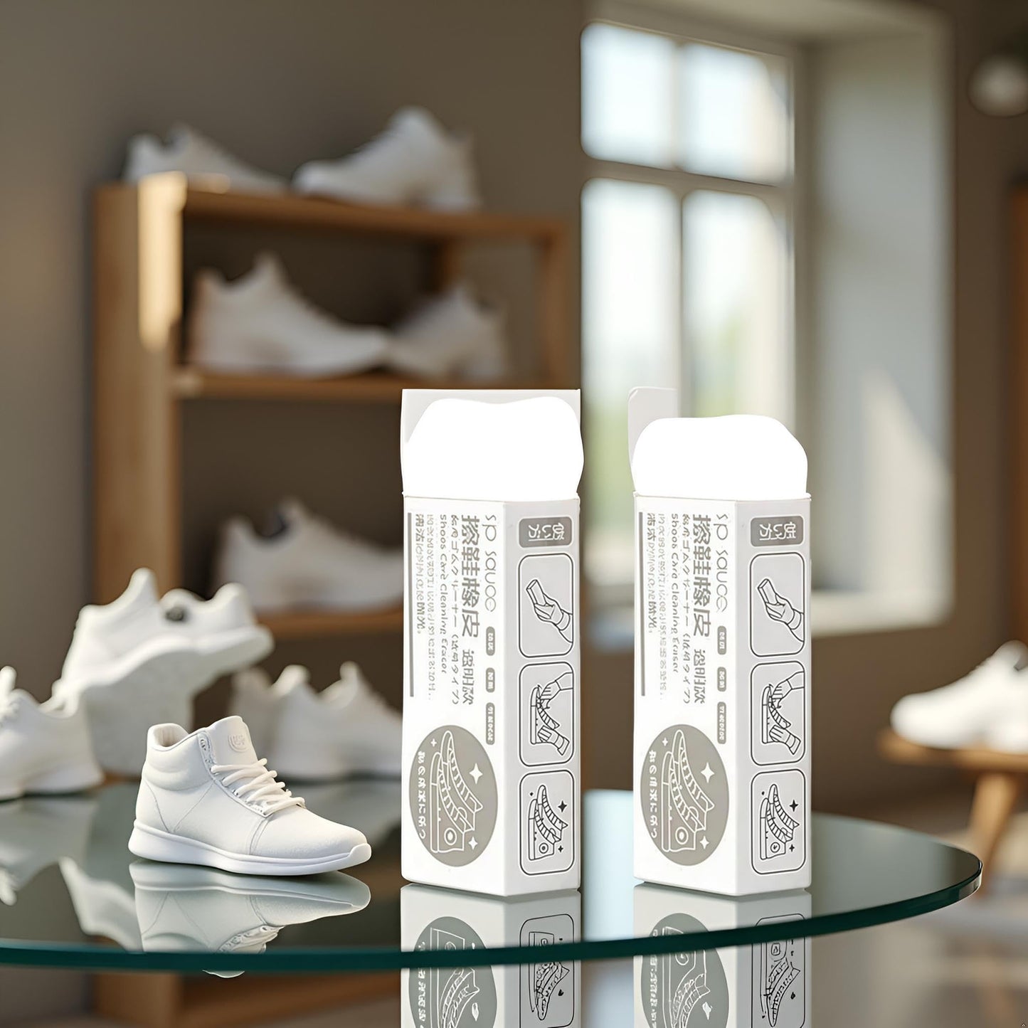 2Pcs White Suede and Nubuck Eraser,Nubuck Suede Eraser for Sneaker Shoes Canvas Cleaning Eraser Dirt Remover for Leather Shoes Boot Scuffs Stains