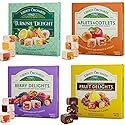 Liberty Orchards Variety 4 Pack | Chocolate Dipped Fruit Delights, Turkish Delight, Aplets & Cotlets, Berry Delight | Gluten Free, Vegan