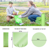 TECHSHARE 1.2 Gallon Biodegradable Trash Bags, 80 Count, Compostable Garbage Bags, 1.5 Gallon Capacity, Green