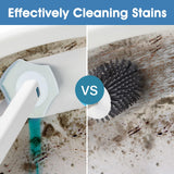 Disposable Toilet Brush with 48 PCS Refills, Disposables Toilets Cleaning System with Handle, Storage Caddy and 48Toilet Bowl Refill Heads