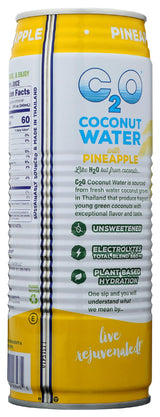 C2O, Pure Coconut Water with Pineapple and Pulp, 17.5 Fl Oz Can