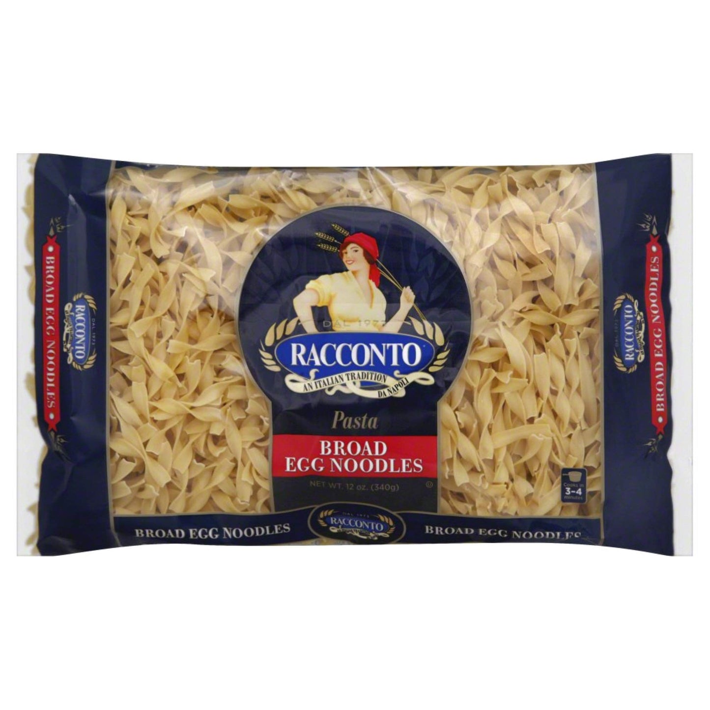 Racconto Broad Egg Noodles, 12-Ounce (Pack of 12)