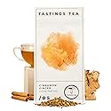 Tastings Tea Cinnamon Ginger Loose Leaf, 8 oz | Winter Warming Herbal Spice Blend for a Seasonal Brew | Natural Antioxidants for Wellness | Small