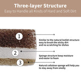 Kitchen Scrub Sponges Non-Scratch Multi-Use Heavy Duty Scrub Sponge for Dishes Pots and Pans Three-Layer Cat Shape Cleaning Sponge?4pack? (cat)