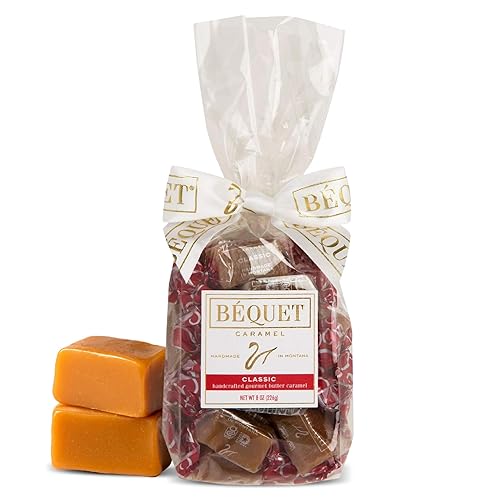 Béquet Caramel - Classic - Caramel Candy Individually Wrapped - Gourmet Caramel Candy - Made in Montana - Kosher (Star D) and Gluten Free - 8 oz Gift