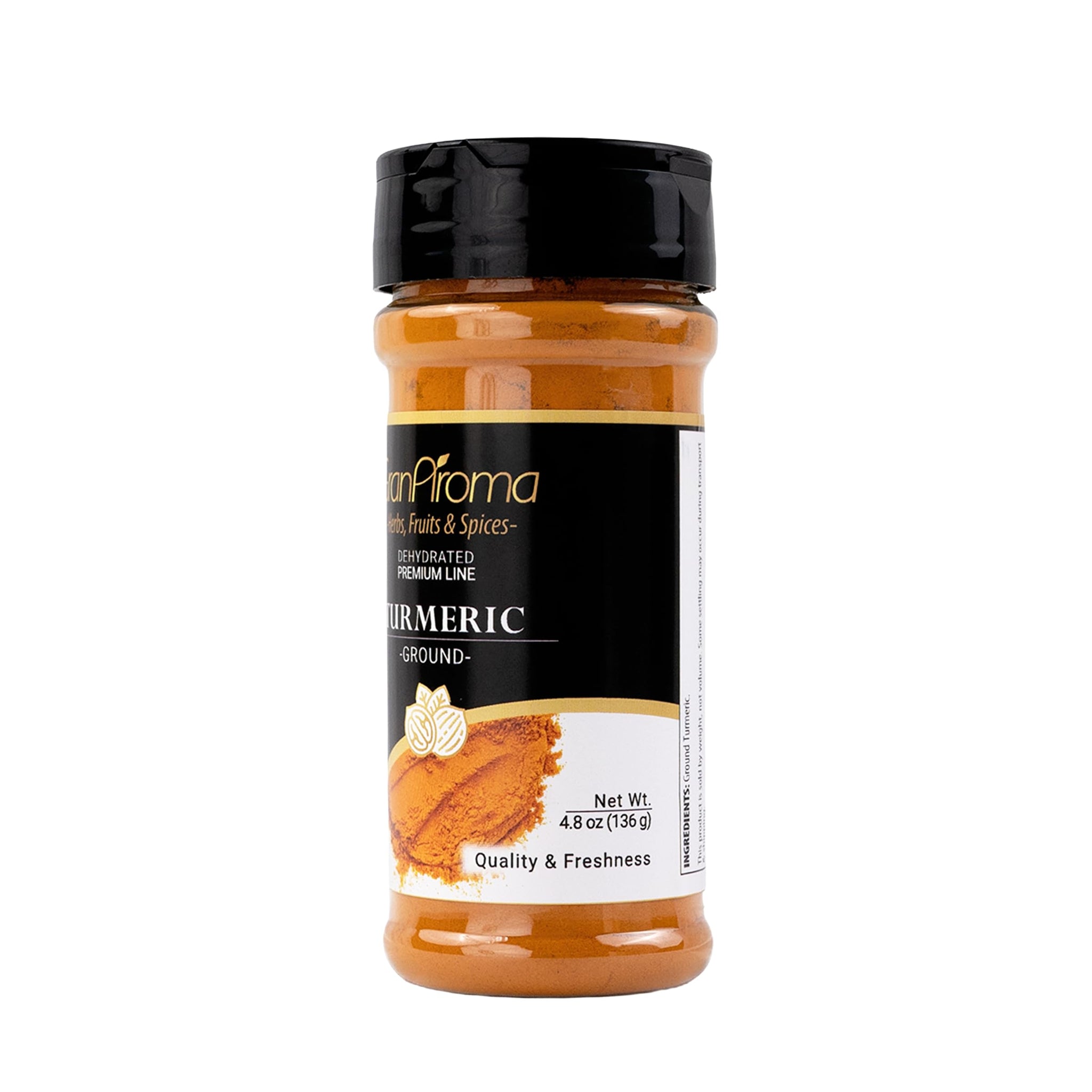 GranAroma Ground Turmeric, Earthy Flavor, Essential Spice for Cooking (4.8 Ounce)
