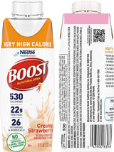 BOOST Very High Calorie Nutritional Drink Variety Pack, 12 Count - 4 Vanilla, 4 Chocolate, 4 Strawberry - 530 Calories per 8 fl oz Bottle