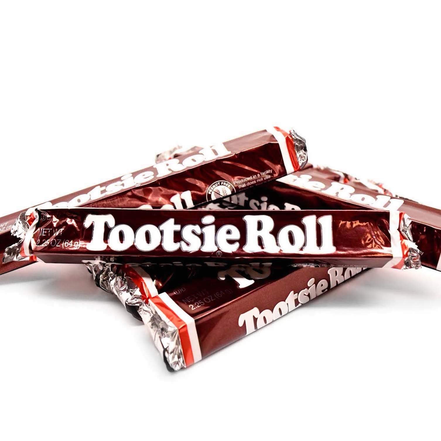 Tootsie Roll Bars, Original Classic Size, Peanut Free, Gluten Free - 2.25 Ounce Rolls (Pack of 36)
