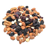 Grab Our Nuts Raspberry Nut Trail Mix 40 Ounce Jar: White Confectioners Drops, Roasted Almonds, Raspberry Flavored Dried Cranberries, Raisins, Raw