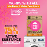 WBM Home Laundry Detergent Pods, Total 128 Count | Amber Fall Fragrance | 10 in 1 Laundry pods Detergent Ultra Power Cleaning with Plant-Based Scent