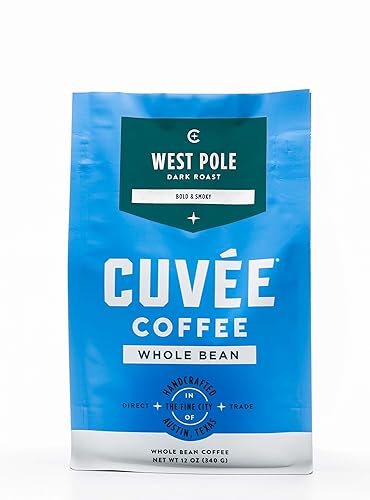 CUVEE COFFEE West Pole Dark Roast Coffee, 12 oz - Bold Dark Roast Ground Coffee with Rich Flavor & Smooth Finish - Premium Small Batch Coffee