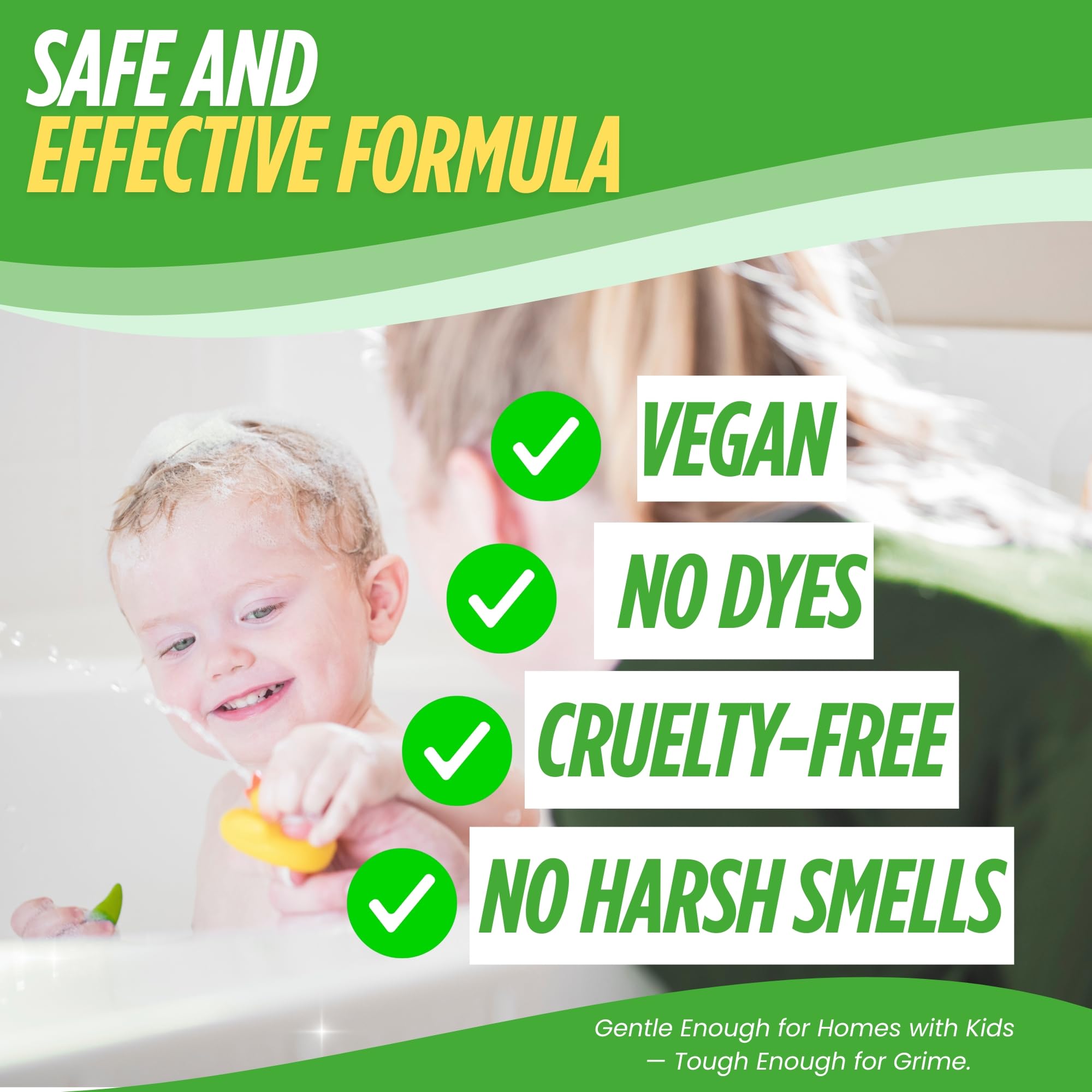 Oh Yuk Tub and Tile Cleaner - All-in-One Spray for Tubs, Tile, Shower Walls, and More | Removes Soap Scum and Residue | Biodegradable, Vegan
