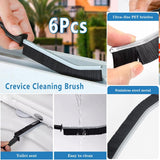 BOLVOA Crevice Cleaning Brush, Multi-Purpose Hard Bristle Brushes for Deep Cleaning Kitchen, Bathroom, Grout, Sink, Cup, Teapot, Bottle, Blender