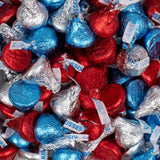 170ct Patriotic Stars & Stripes Stickered Hersheys Milk Chocolate Bulk Kisses For Party Favors And Gifts, Parade Candy, Buffets, Treat Bags & More