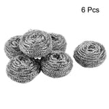 uxcell Stainless Steel Wire Kitchen Pot Pan Scouring Pad Scrubber 6 Pcs