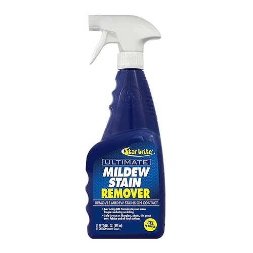 STAR BRITE Ultimate Mildew Stain Remover - Fast Acting Gel Spray Formula Stays On Stains Longer To Reduce Scrubbing 16 OZ (098616)