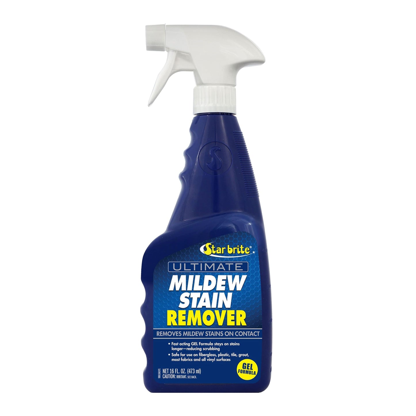 STAR BRITE Ultimate Mildew Stain Remover - Fast Acting Gel Spray Formula Stays On Stains Longer To Reduce Scrubbing 16 OZ (098616)
