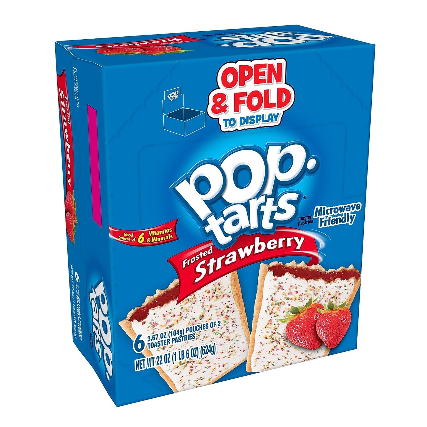 Pop Tarts Kellog's Pop-Tarts Frosted Strawberry 3.67 oz. 6/Box (31732) (420561)