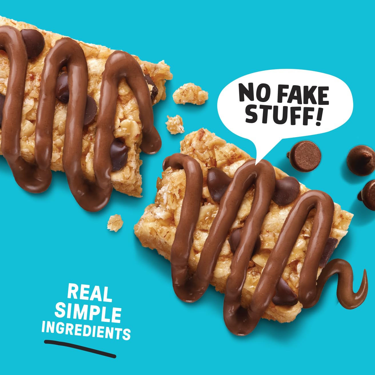 JUNKLESS Chewy Granola Bars Twin Pack - Chocolate Chip & Drizzled Birthday Cake (12 Bars)-Less Sugar, Non-GMO, Gluten-Free, Wholesome Snack Bars
