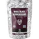 Soeos Black Peppercorns, 8oz (Pack of 1), Non-GMO, Kosher, Packed to Keep Peppers Fresh, Peppercorn for Grinder Refill, Whole Peppercorns