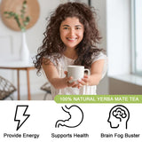 Yerba Mate Tea Bags - Unsmoked Yerba Mate, Hi-Caffeine - Organic Detox Tea - Rich in Chlorophyll, Antioxidants and Vitamins & Boost Energy, 50 Count