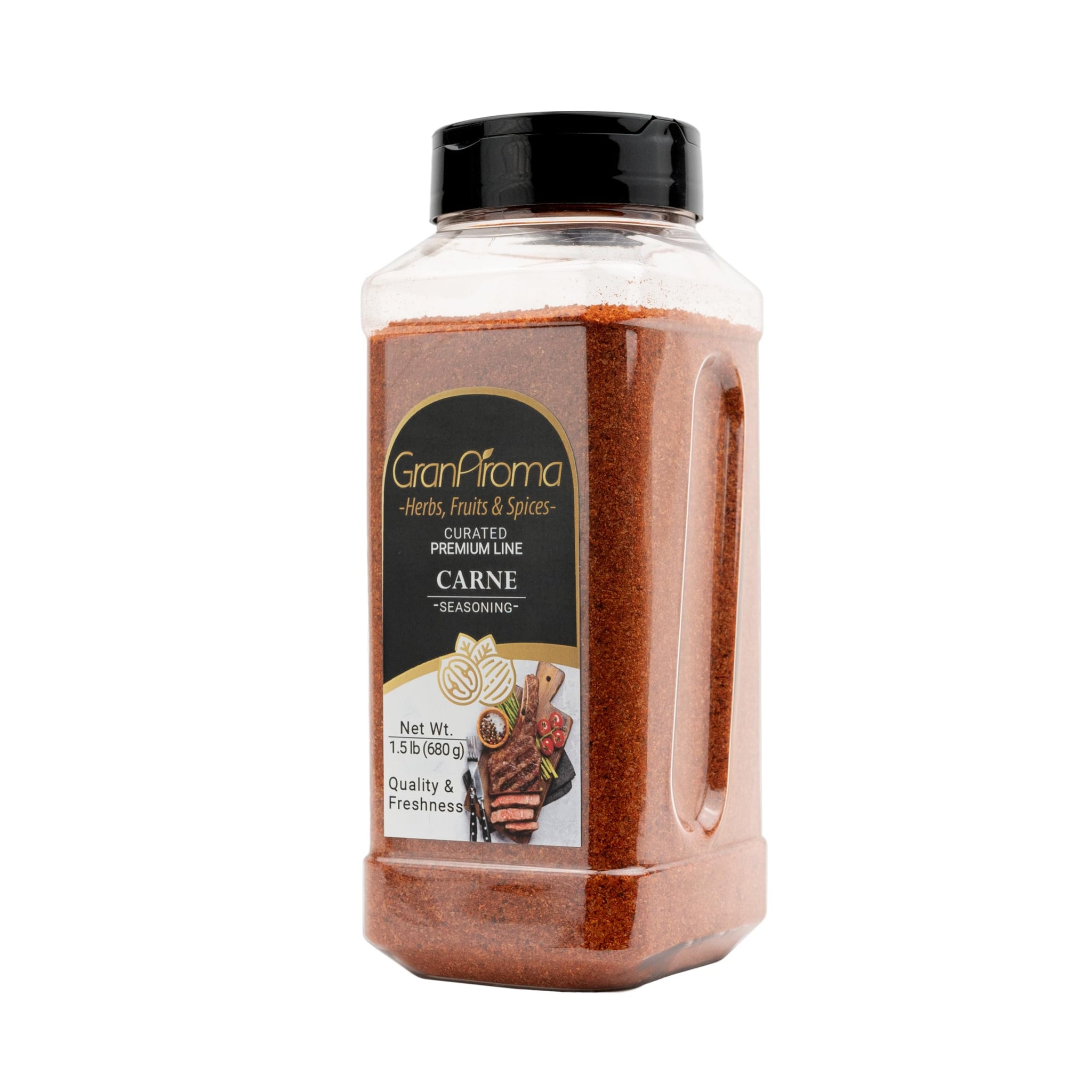 GranAroma Carne Seasoning, Authentic Spice Blend, Delicious Taste, Dry Rubs & Meat Dishes (1.5 Pound)