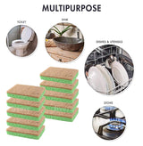 SCRUBIT 24 Pack Natural Sponges - Biodegradable Compostable Cellulose and Coconut Natural Sponges for Dishes, Eco Friendly Non Toxic Kitchen Sponge