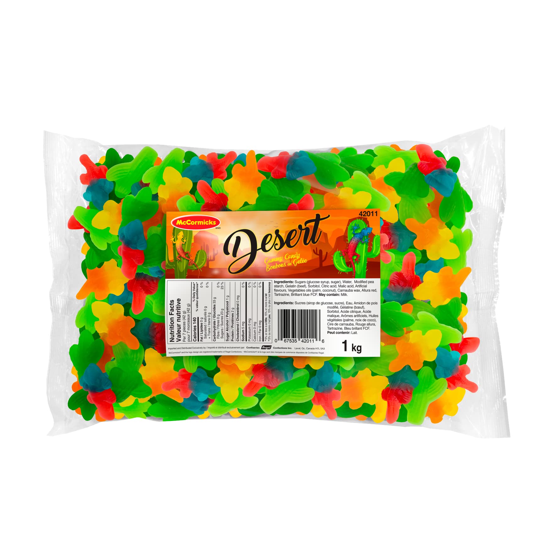 McCormicks, Desert Gummy Candy, Bulk Size, 1kg/35.3 oz., Bag, (Imported from Canada)