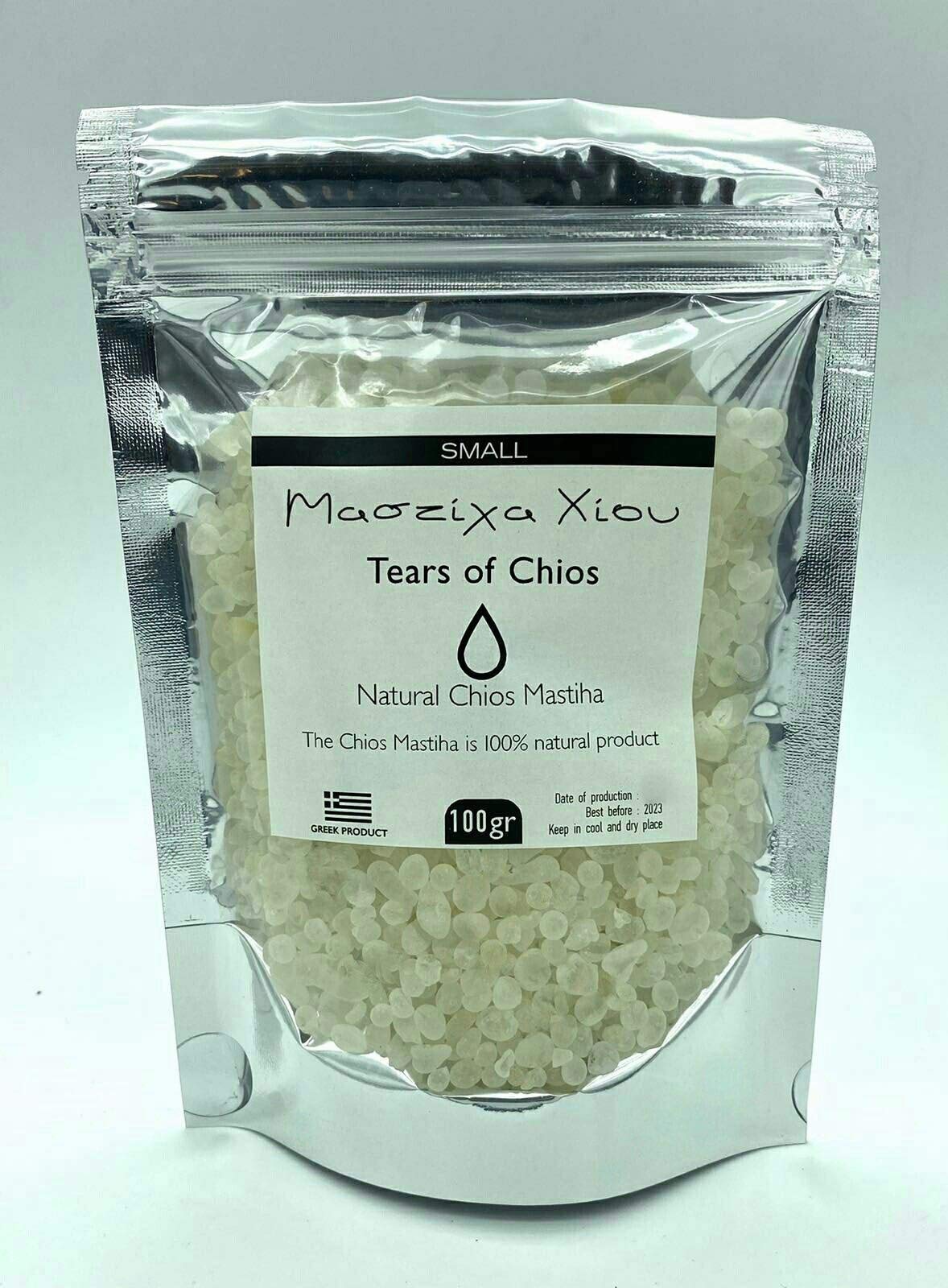 Chios Mastiha Pack 100gr (3.52 oz) Small Tears Gum 100% Pure Mastic Gum From Mastic Growers Fresh