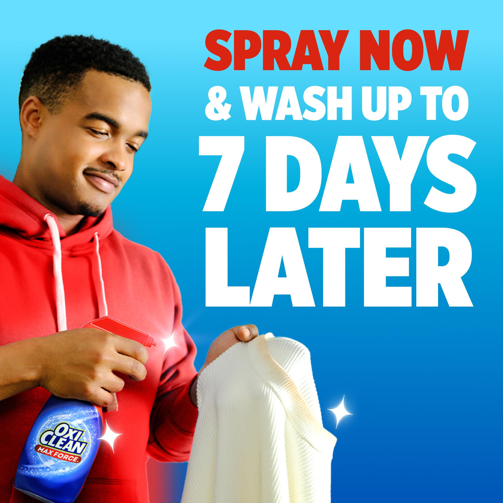 OxiClean Max Force Laundry Stain Remover Spray Refill, 48 fl oz