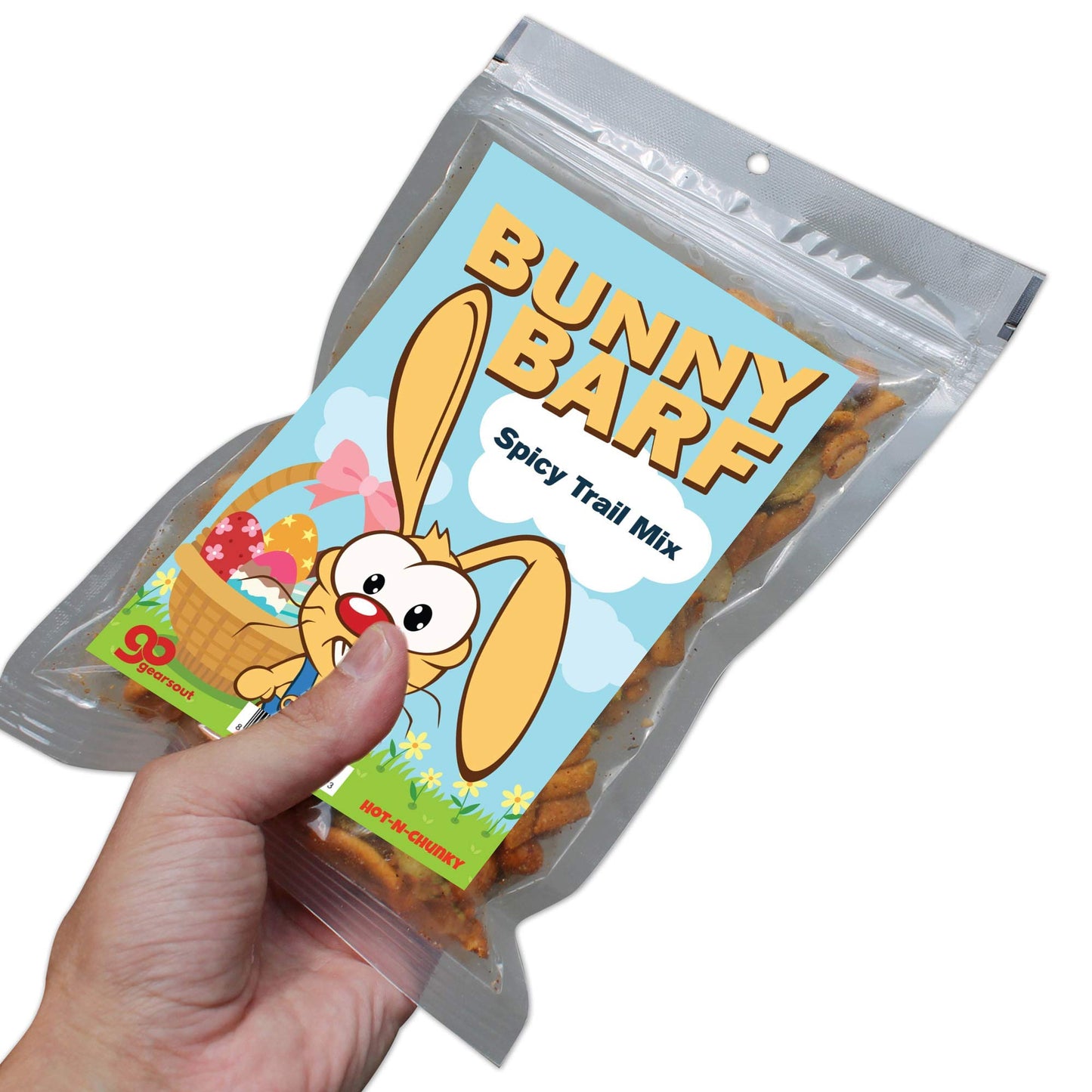 Bunny Barf Spicy Trail Mix - Funny Easter Rabbit Gift for Kids, Teens, and Adults, Made in America