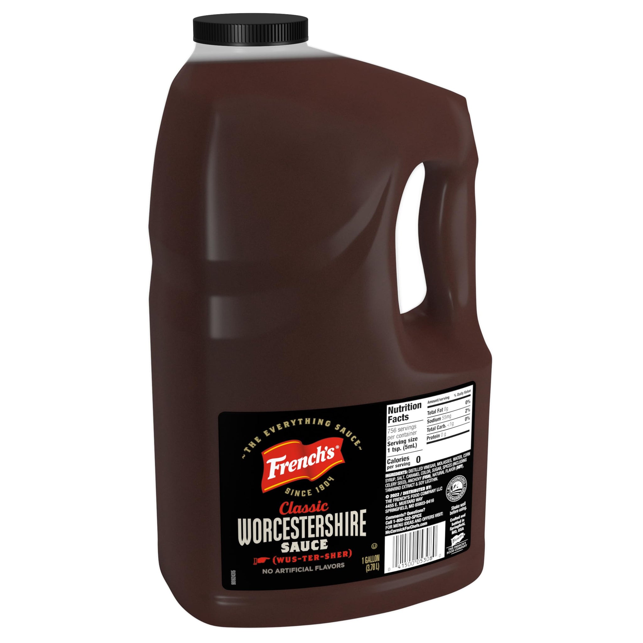 French's Worcestershire Sauce, 1 gal - One Gallon Container of Gluten-Free Worcestershire Sauce, Perfect as Meat Tenderizer, Marinades, Sauces