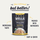 Wella Cereal Oatmeal Alternative, Gluten-Free Breakfast Hot Cereal, Grain-Free Paleo Organic Vegan High Protein Superfood, Plant-Based Non-GMO, Low in