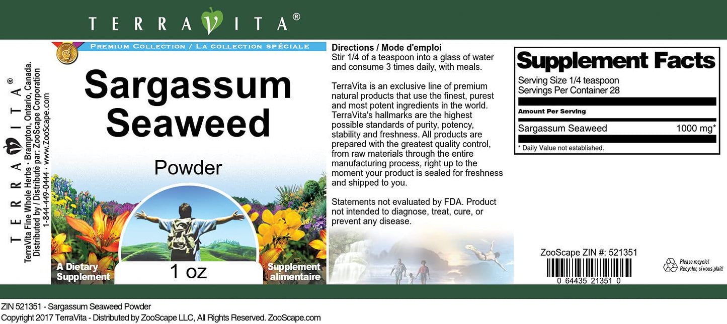 Sargassum Seaweed Powder (1 oz, ZIN: 521351)