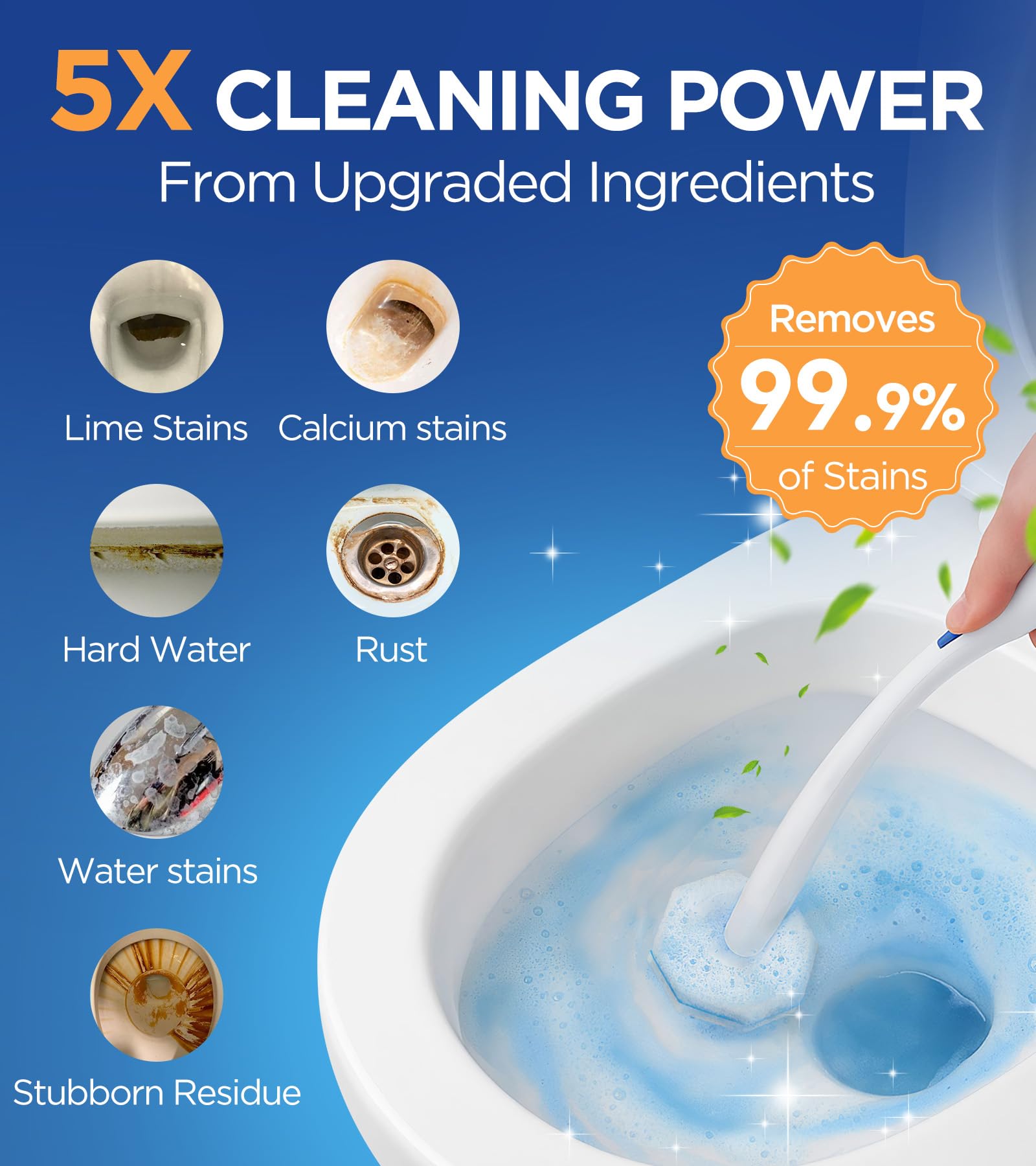 36 Count Toilet Wand Refills For Clorox Toilet Wand, 5X Cleaning Power Toilets Bowl Cleaners With Exclusive Formula, High-Density Disposable Toilets